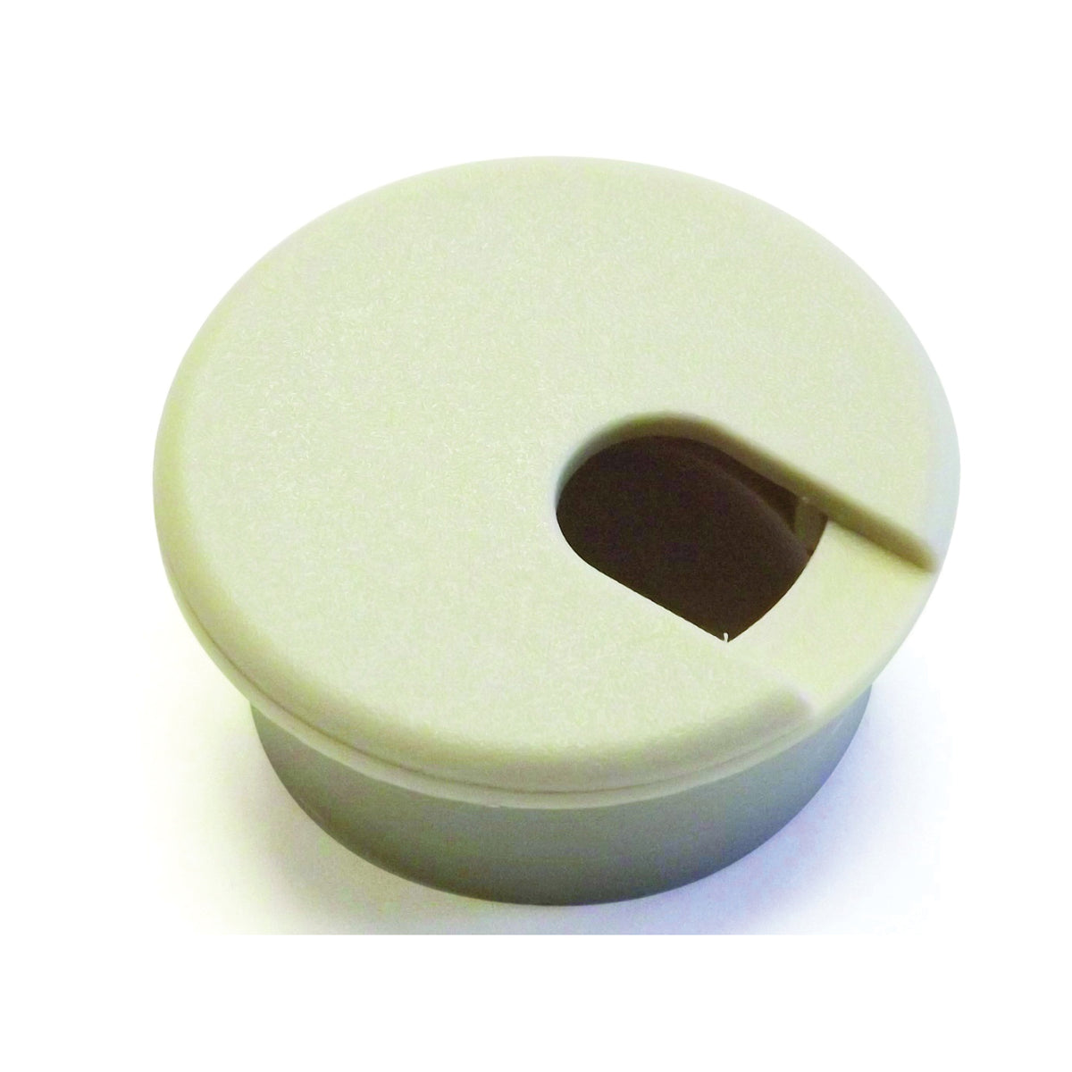 Jandorf 61600 Desk Grommet, 1-1/2 in Dia Cable, Polystyrene, Almond