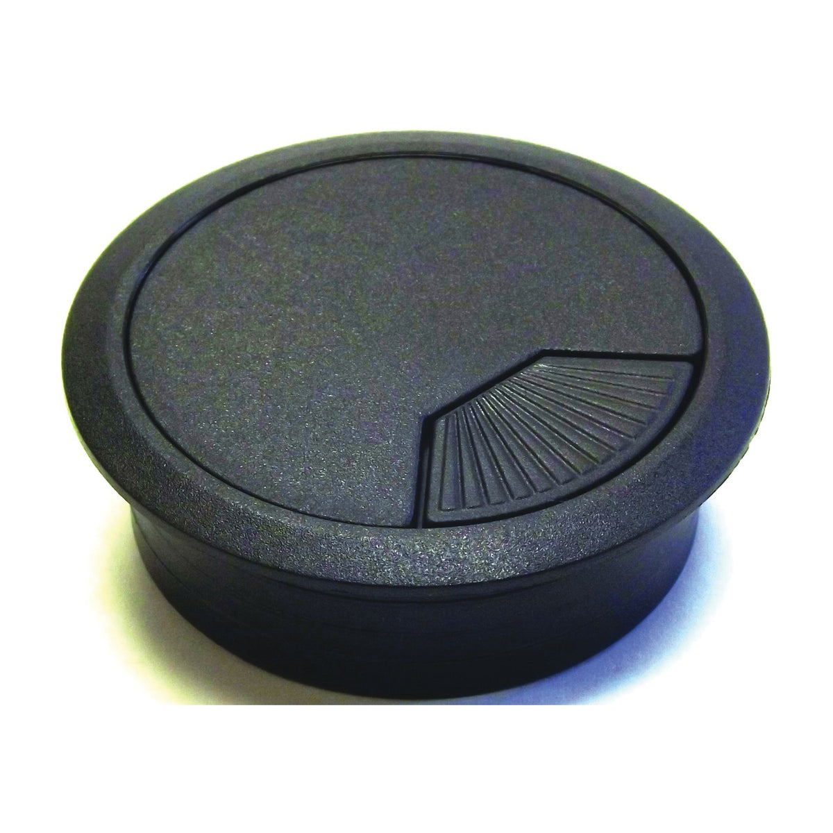 Jandorf 61610 Desk Grommet, 2-3/8 in Dia Cable, ABS, Black