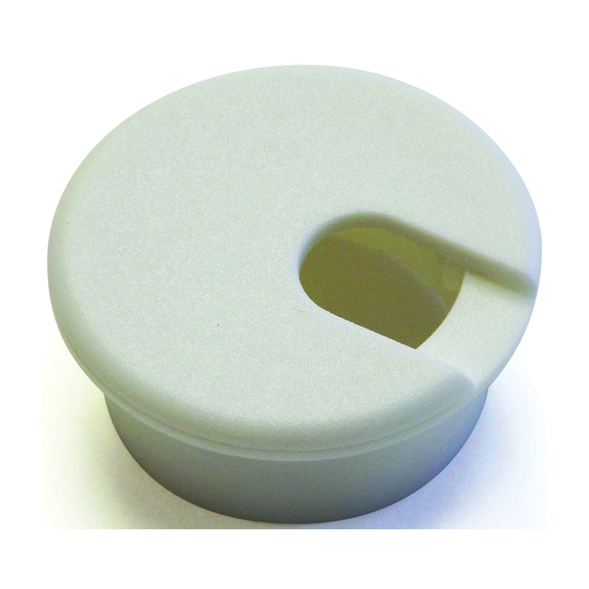 Jandorf 61622 Desk Grommet, 1-1/2 in Dia Cable, Polystyrene, Pure White