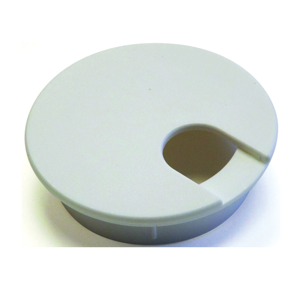 Jandorf 61625 Desk Grommet, 2-1/2 in Dia Cable, Polystyrene, Pure White