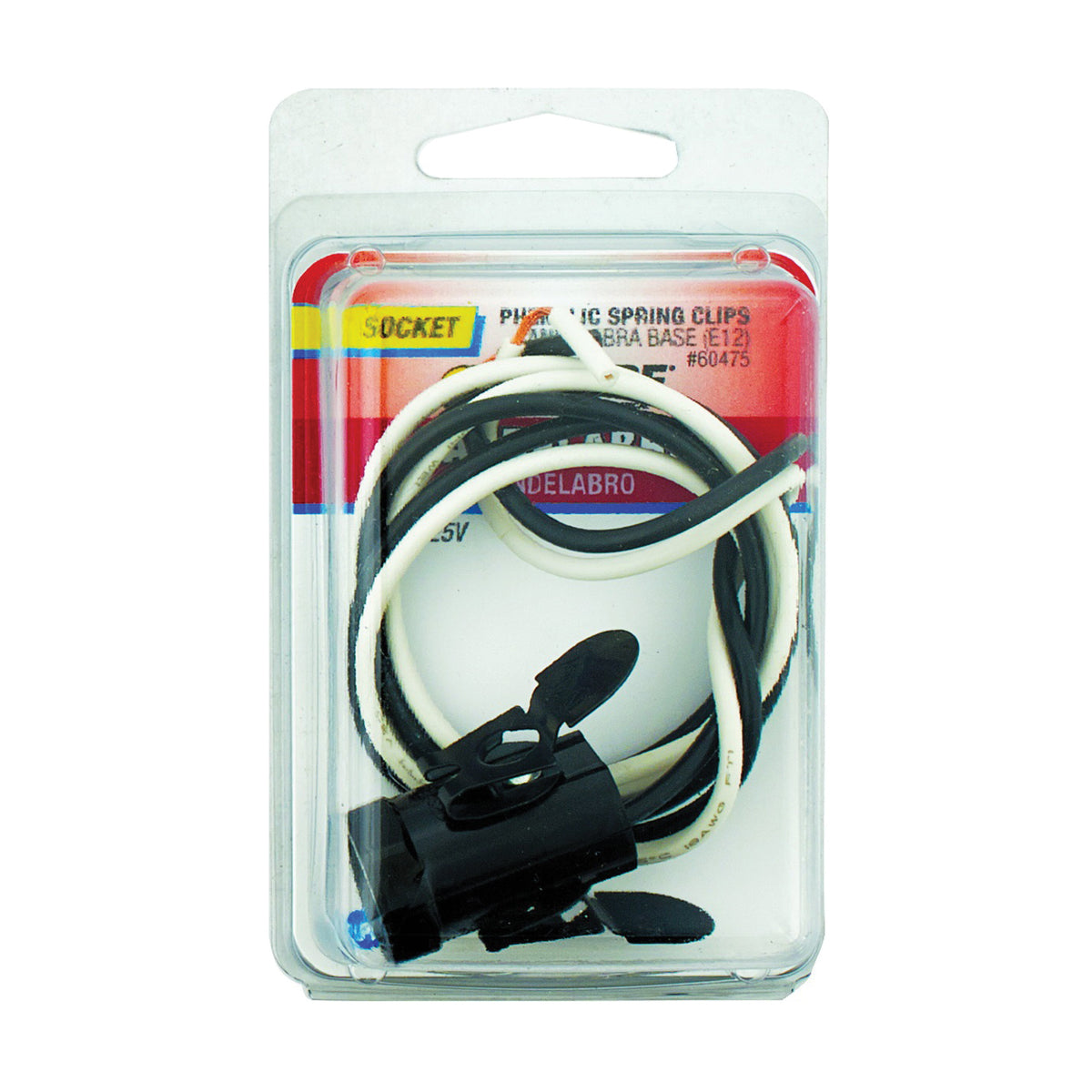 Jandorf 60475 Lamp Socket, 125 V, 75 W, Phenolic Housing Material, Black