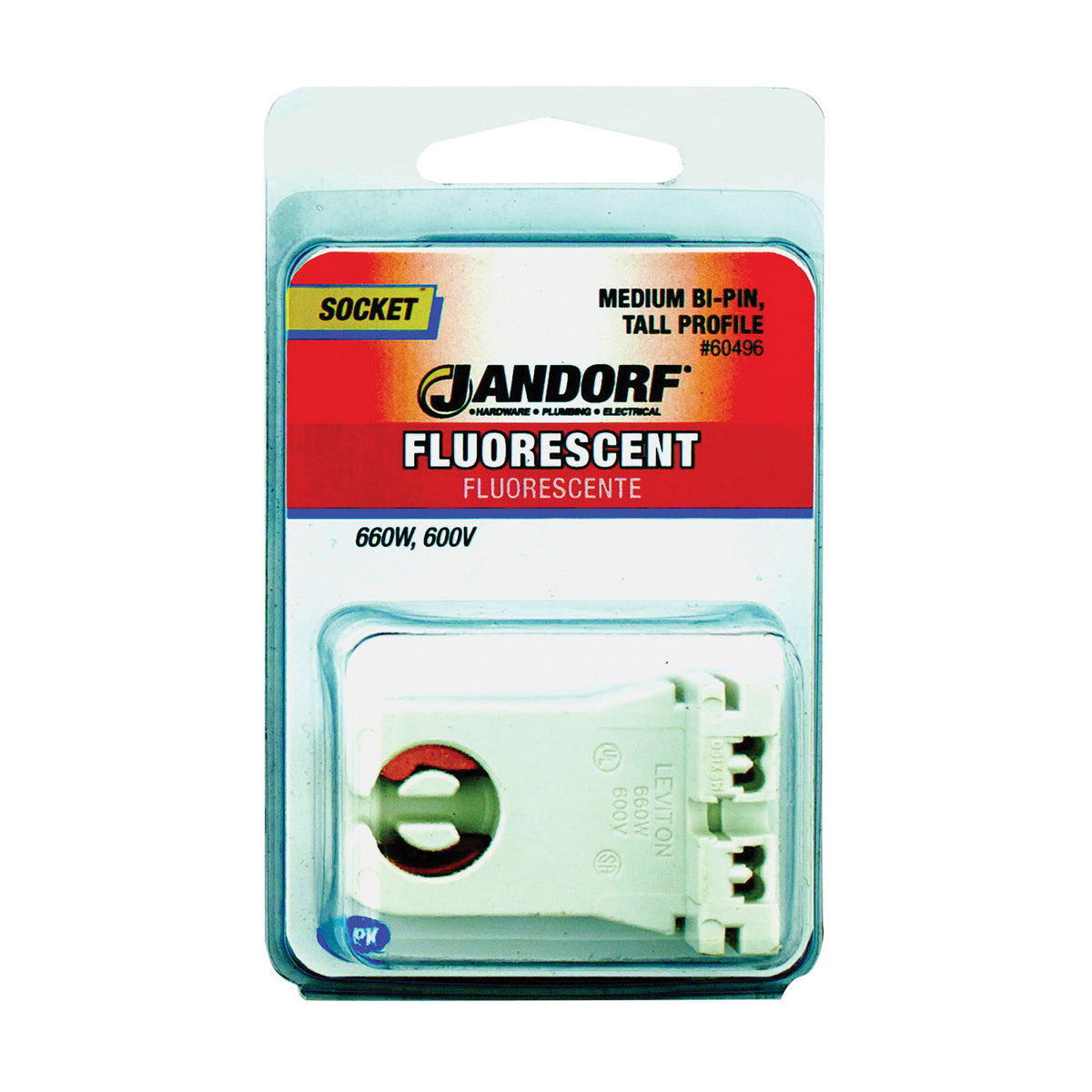 Jandorf 60496 Lamp Socket, 600 V, 660 W