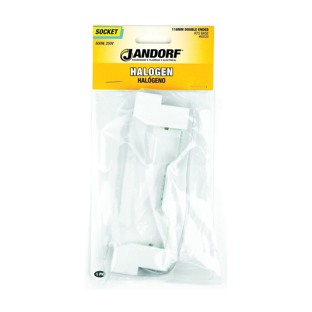 Jandorf 60520 Lamp Socket, 250 V, 500 W, Porcelain Housing Material