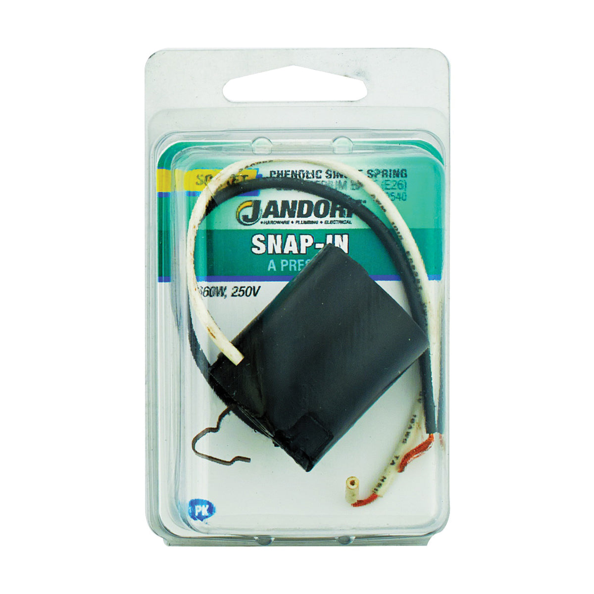 Jandorf 60540 Socket, 250 V, 660 W, Phenolic Housing Material