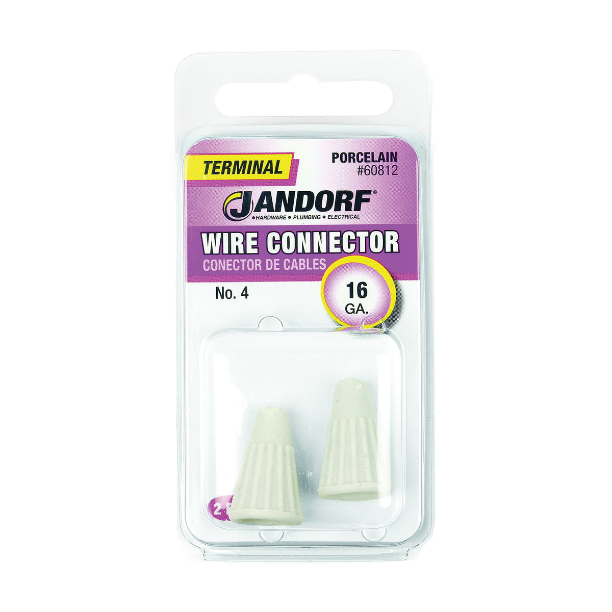 Jandorf 60812 Wire Connector, 16 ga Wire, White