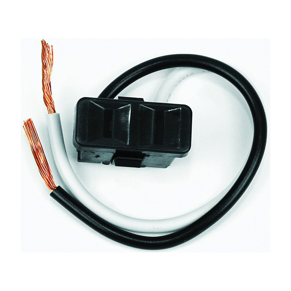 Jandorf 61014 Single Receptacle, 2 -Pole, 125 V, 15 A, Black