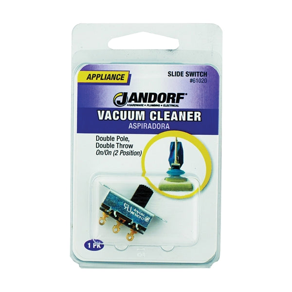 Jandorf 61020 Slide Switch, DPDT, Tab Terminal, 3 A, 125 V