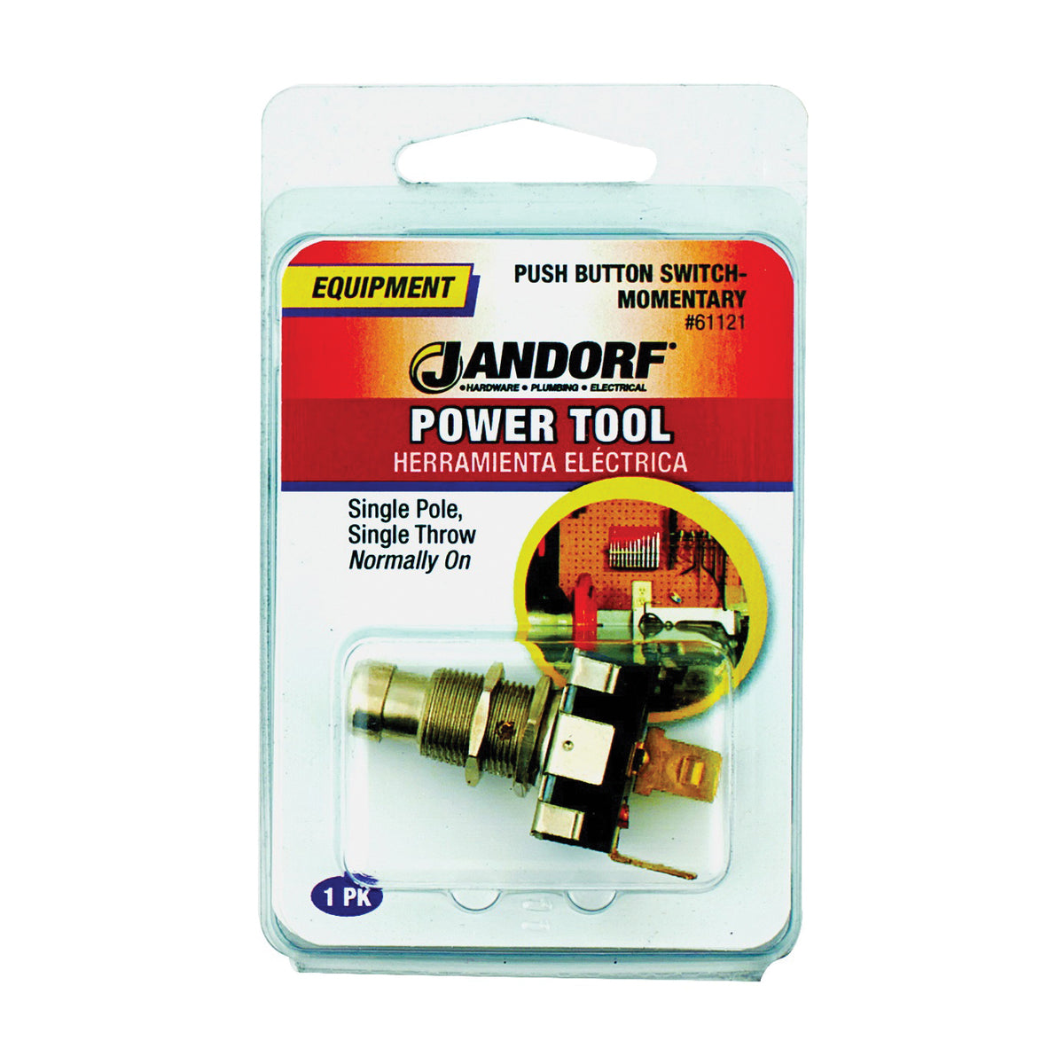 Jandorf 61121 Switch, 10/15 A, 125/250 V, SPST, Tab Terminal