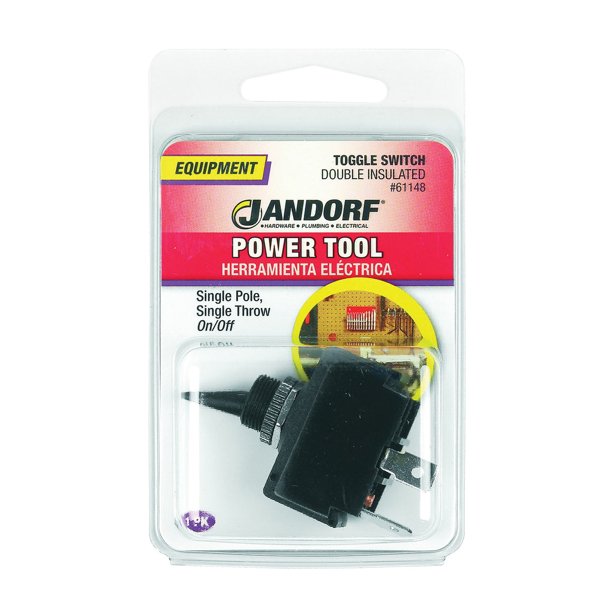Jandorf 61148 Switch, 10/20 A, 125/277 V, SPST, Tab Terminal