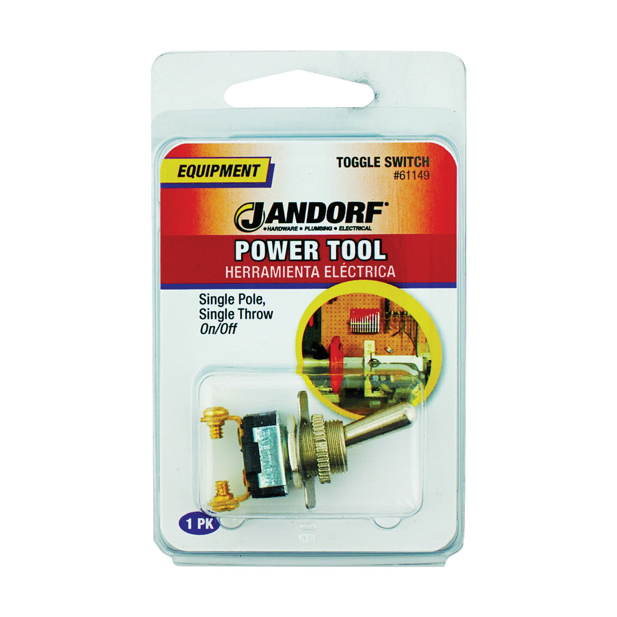 Jandorf 61149 Switch, 10/15 A, 120/240 V, SPST, Screw Terminal