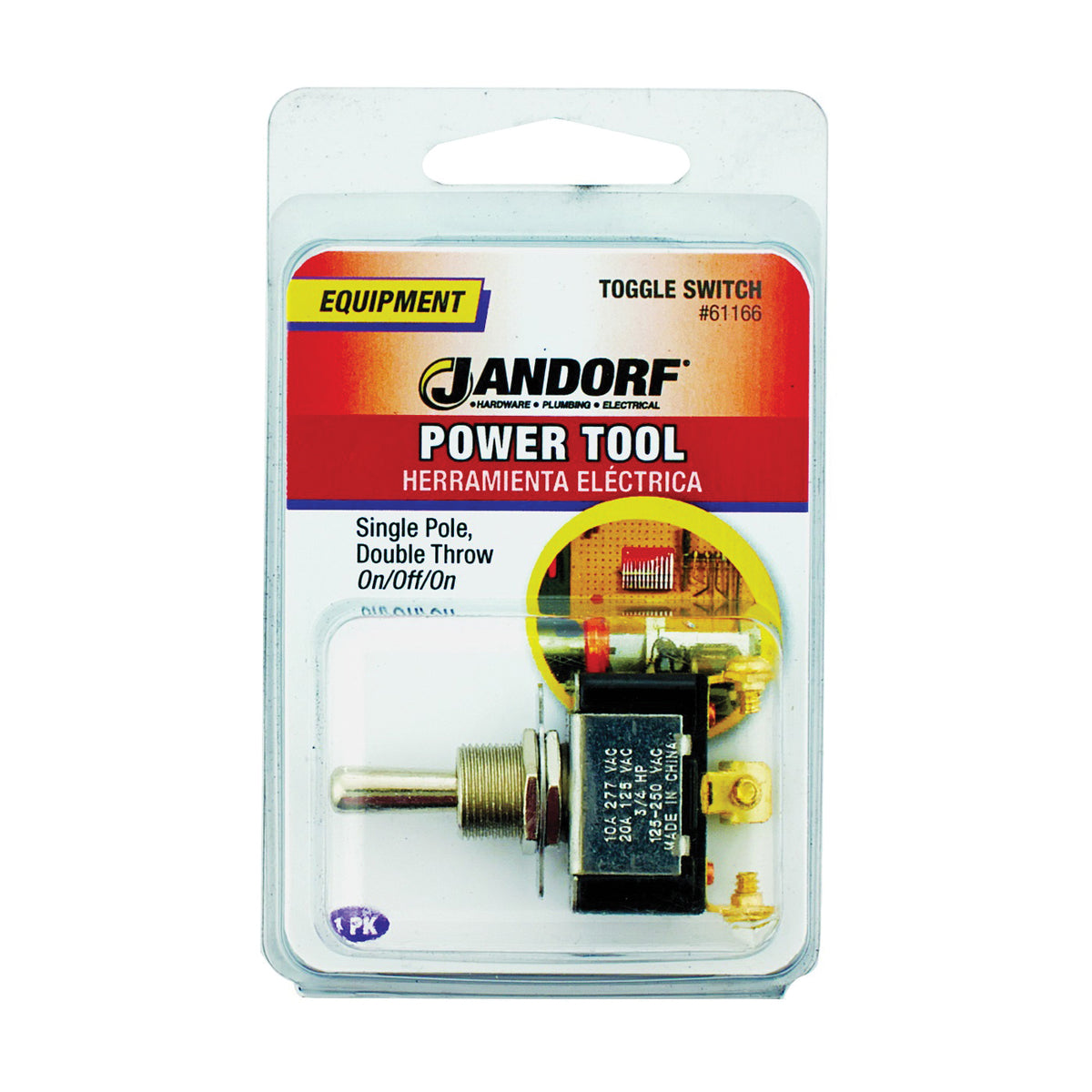 Jandorf 61166 Switch, 15/20 A, 125/277 V, SPDT, Screw Terminal