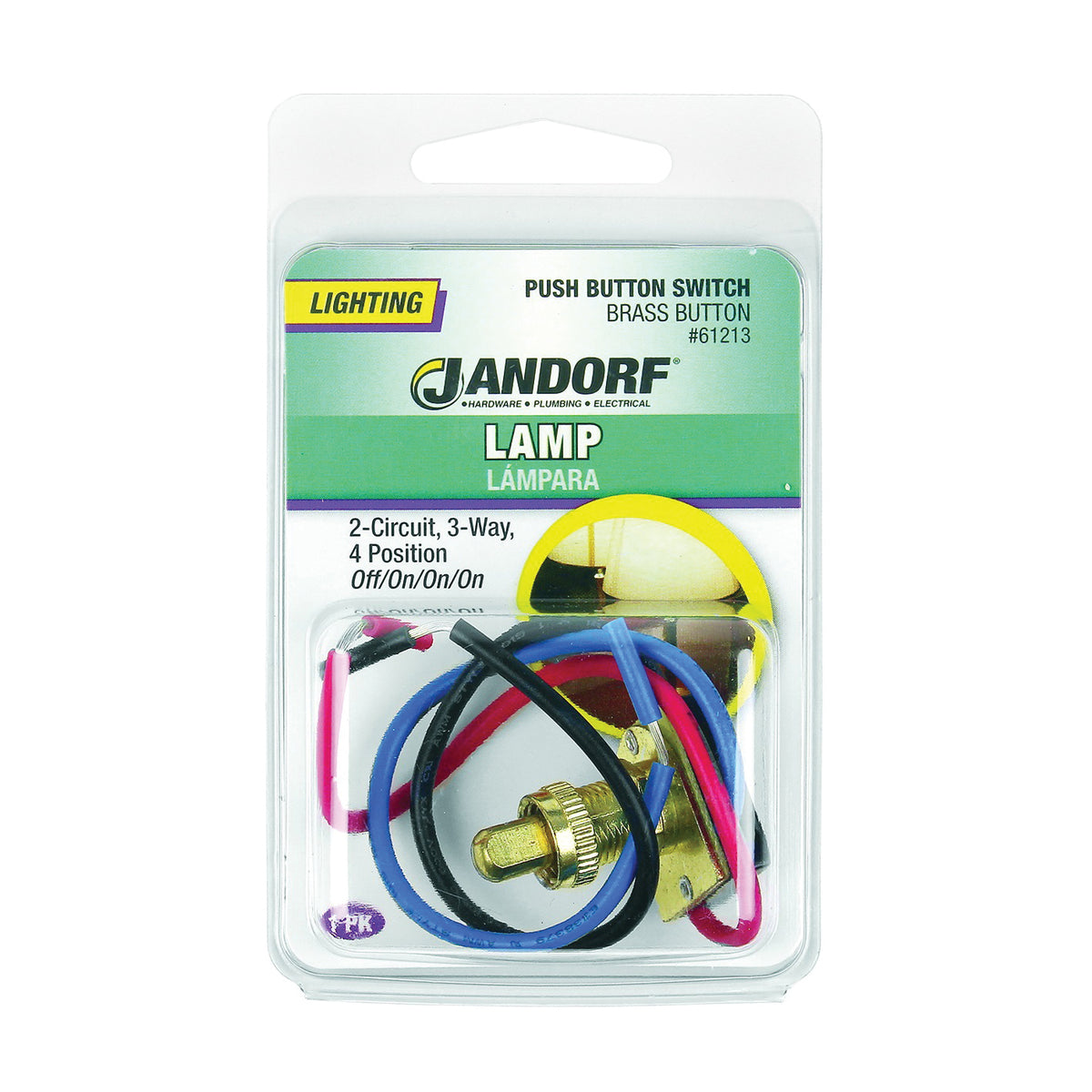 Jandorf 61213 Switch, 3 A, 125/250 VAC, Lead Wire Terminal