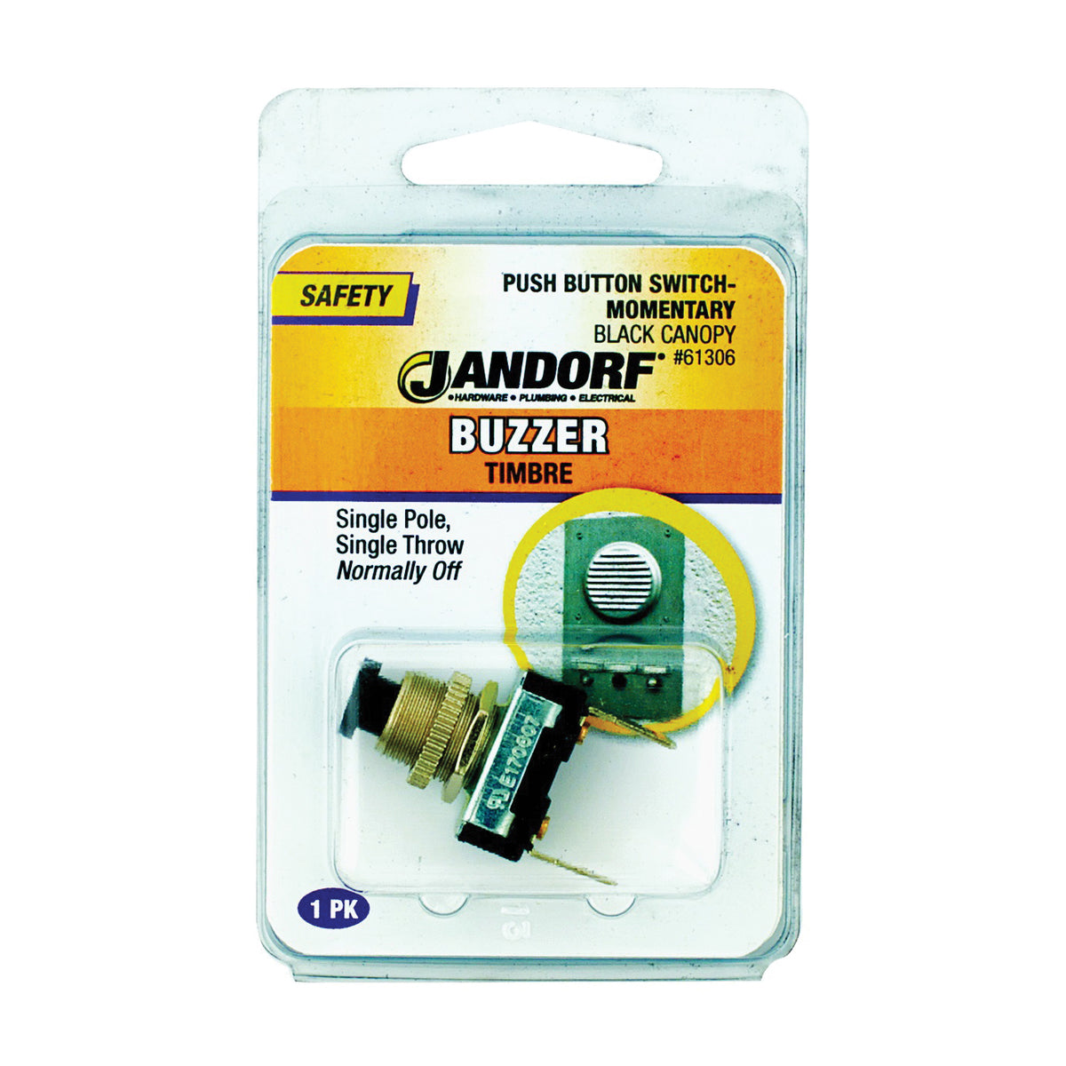 Jandorf 61306 Switch, 3/6 A, 120/240 V, SPST, Screw Terminal