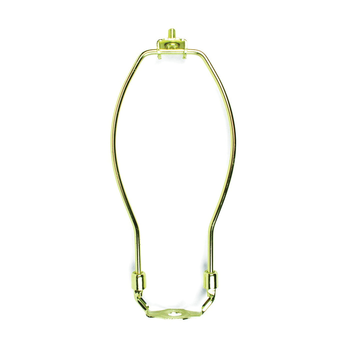 Jandorf 60121 Lamp Harp, 8 in L, Polished Brass Fixture