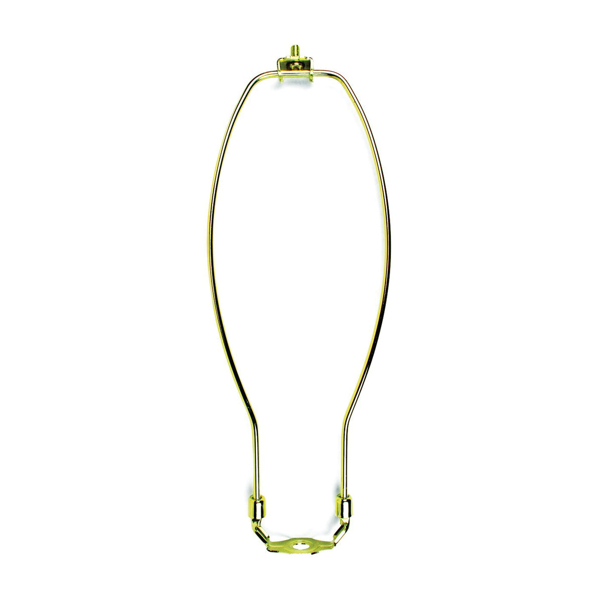 Jandorf 60123 Lamp Harp, 12 in L, Polished Brass Fixture