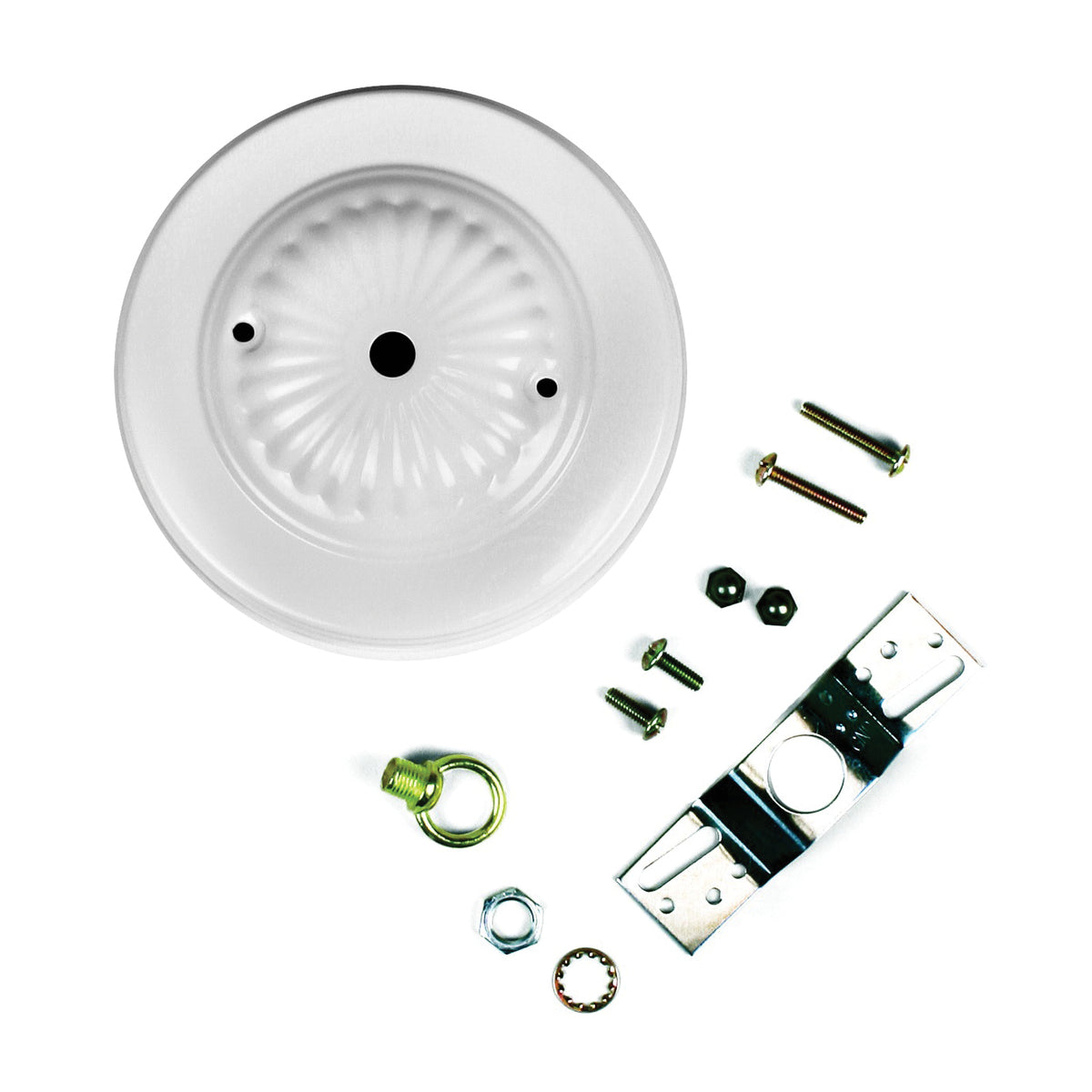 Jandorf 60217 Canopy Kit, Ceiling, Traditional, White, For: Outlet Box and Hang Ceiling Fixture