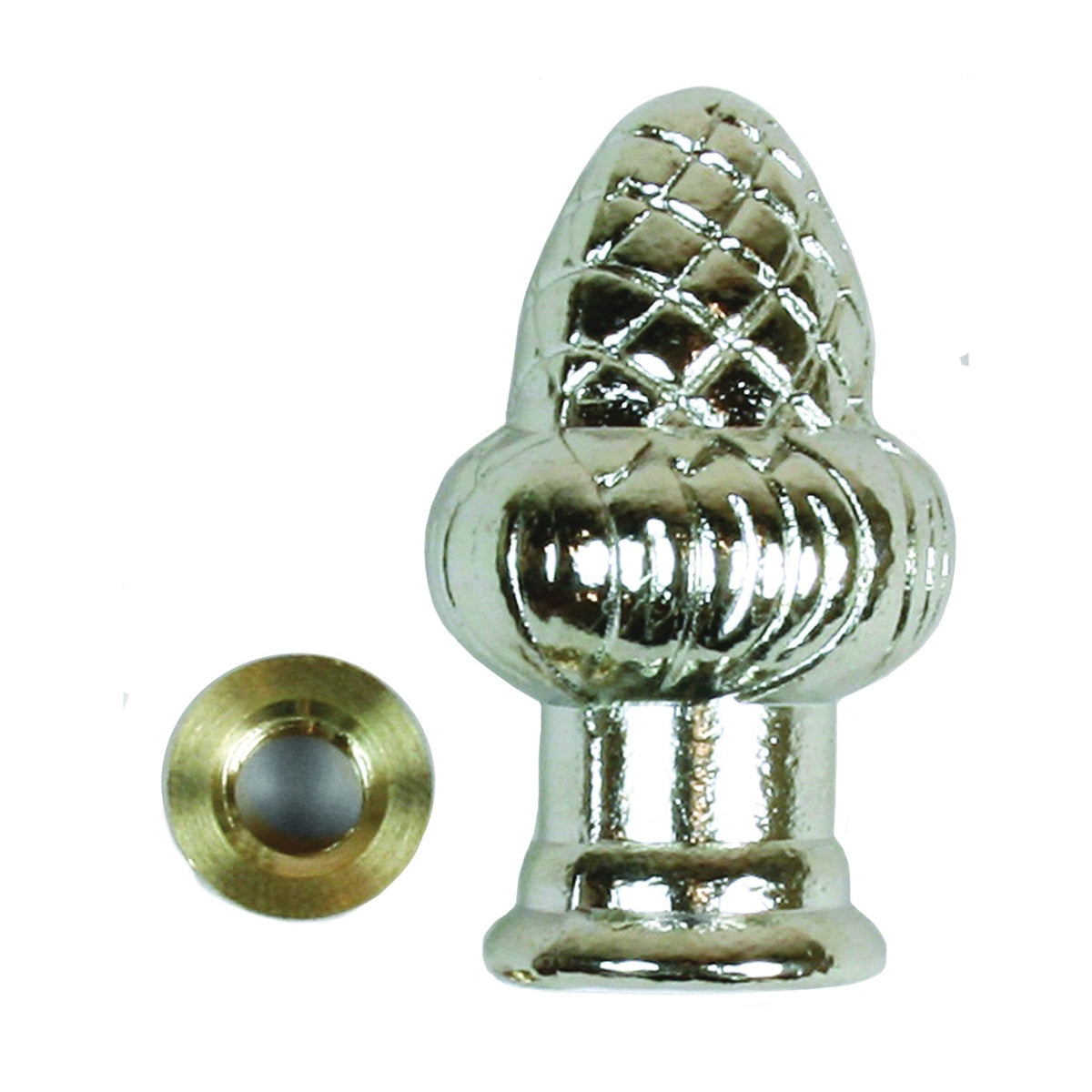 Jandorf 60105 Lamp Finial, Nickel
