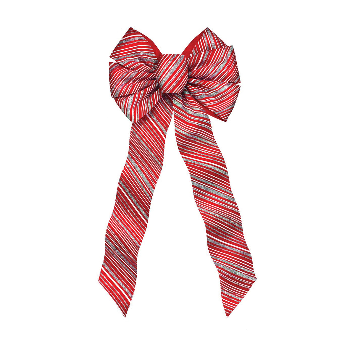 Holidaytrims 6094 Wired Bow, Silver/White