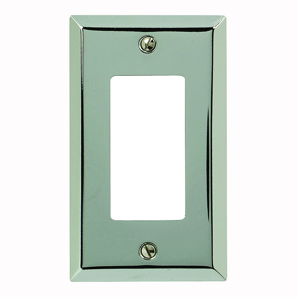 Amerelle 161R Wallplate, 4-15/16 in L, 2-7/8 in W, 1 -Gang, Steel, Polished Chrome