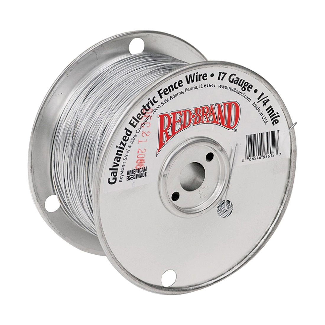 Red Brand 85612 Electric Fence Wire, 17 ga Wire, Steel Conductor, 1/4 mile L