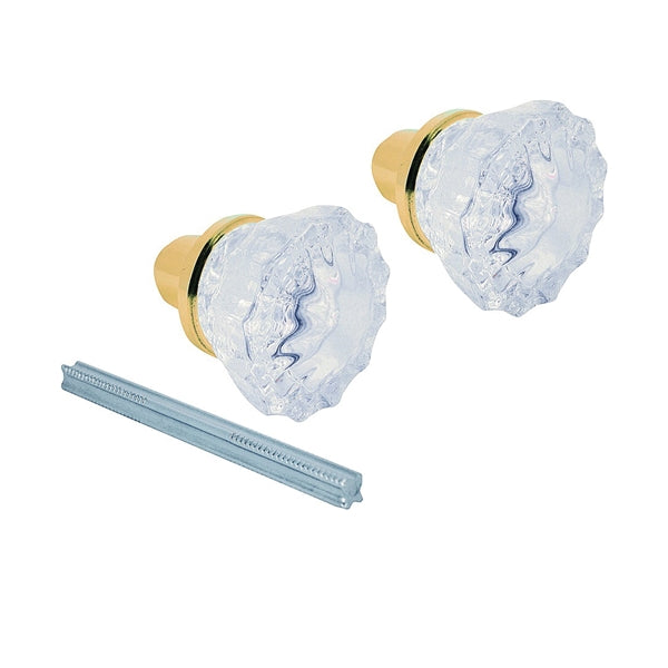 Prime-Line E 2279 Door Knob, 2 in Dia, Steel, Brass