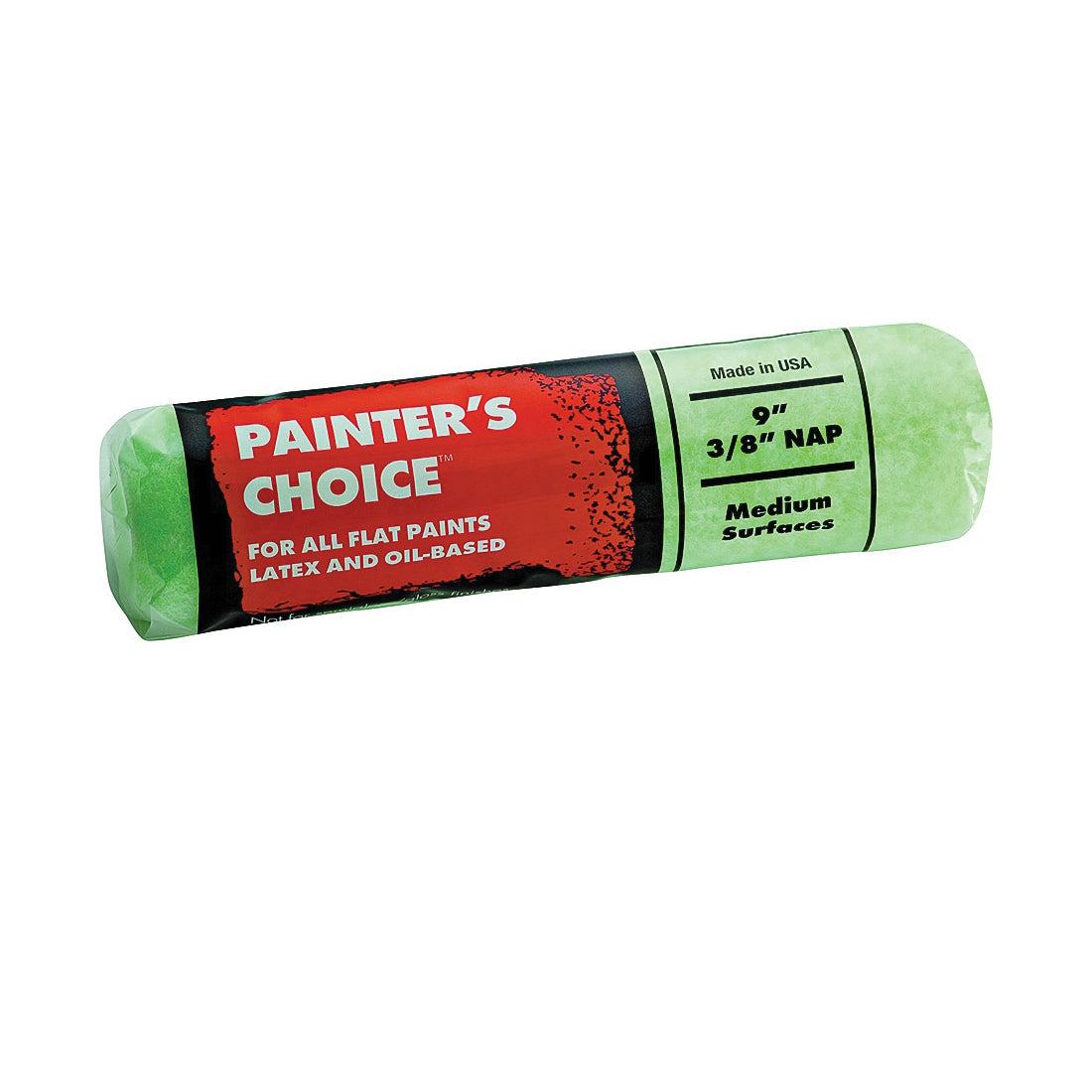WOOSTER R275-9 Paint Roller Cover, 3/8 in Thick Nap, 9 in L, Knit Fabric Cover, Mint Green
