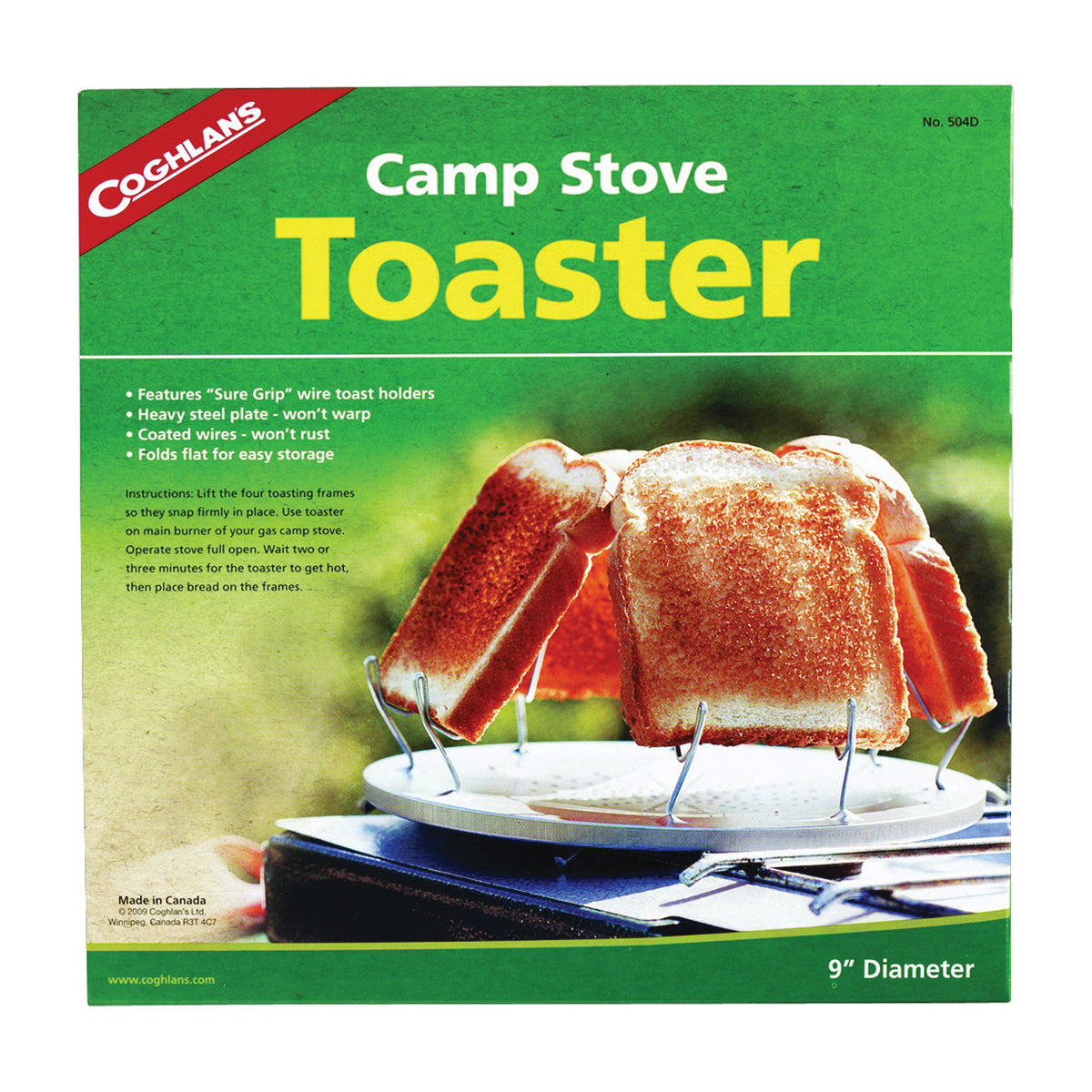 COGHLAN'S 504D Camp Stove Toaster, Steel