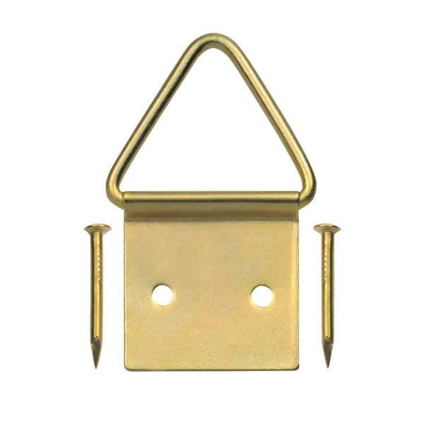 OOK 50205 Picture Hanger, 20 lb, Steel, Brass, Gold