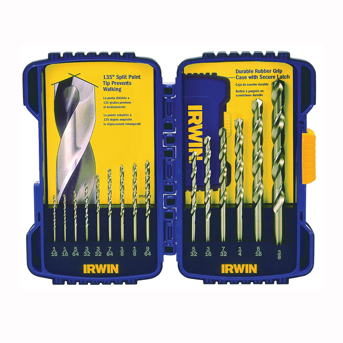 IRWIN 316015 Drill Bit Set, General-Purpose, Cobalt HSS, Black Oxide