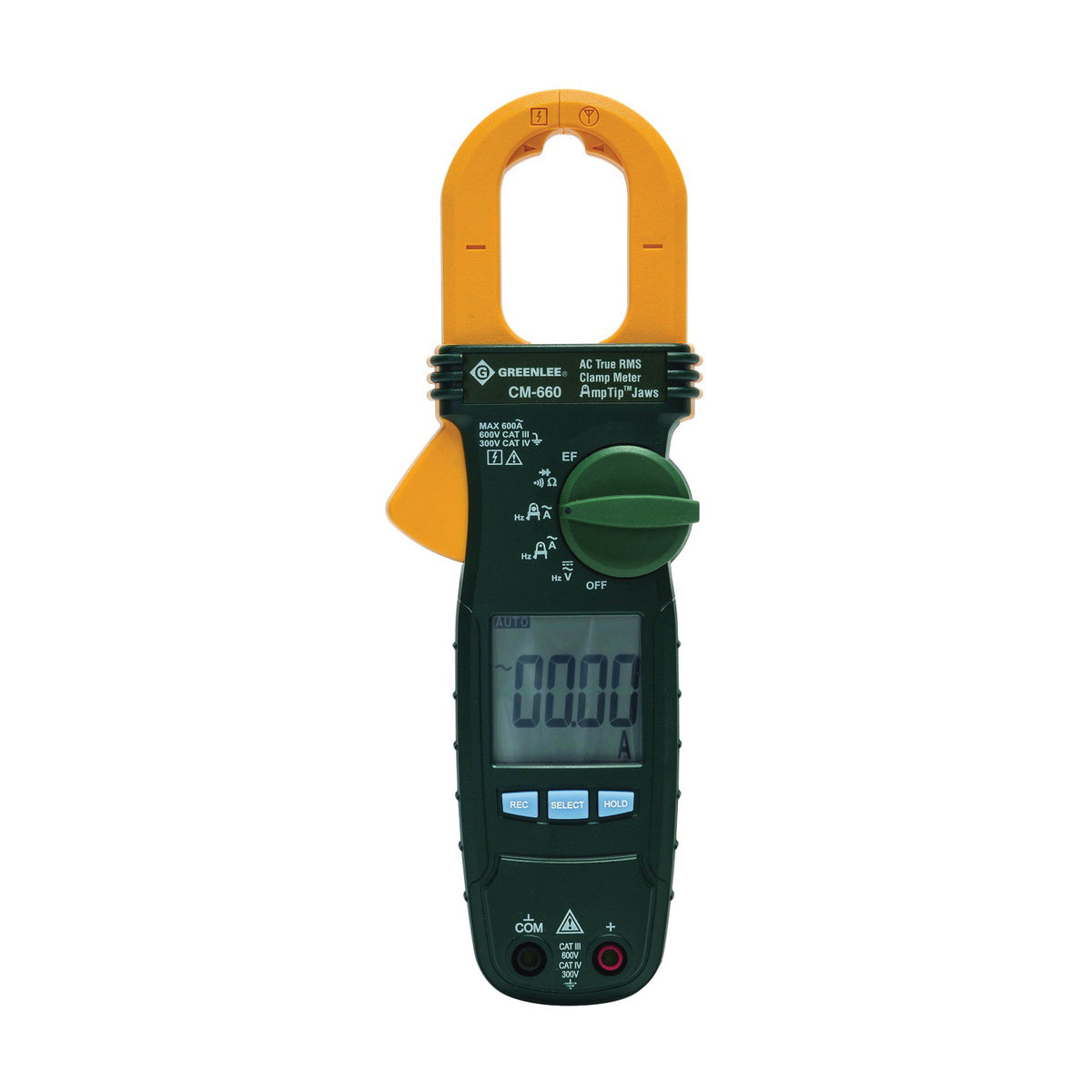 Greenlee CM-660 Clamp Meter, 6000 Count Resolution, LCD Display