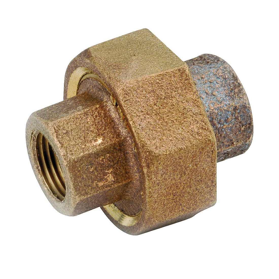 Anderson Metals 738104-20 Pipe Union, 1-1/4 in, FIPT, Red Brass, 200 psi Pressure