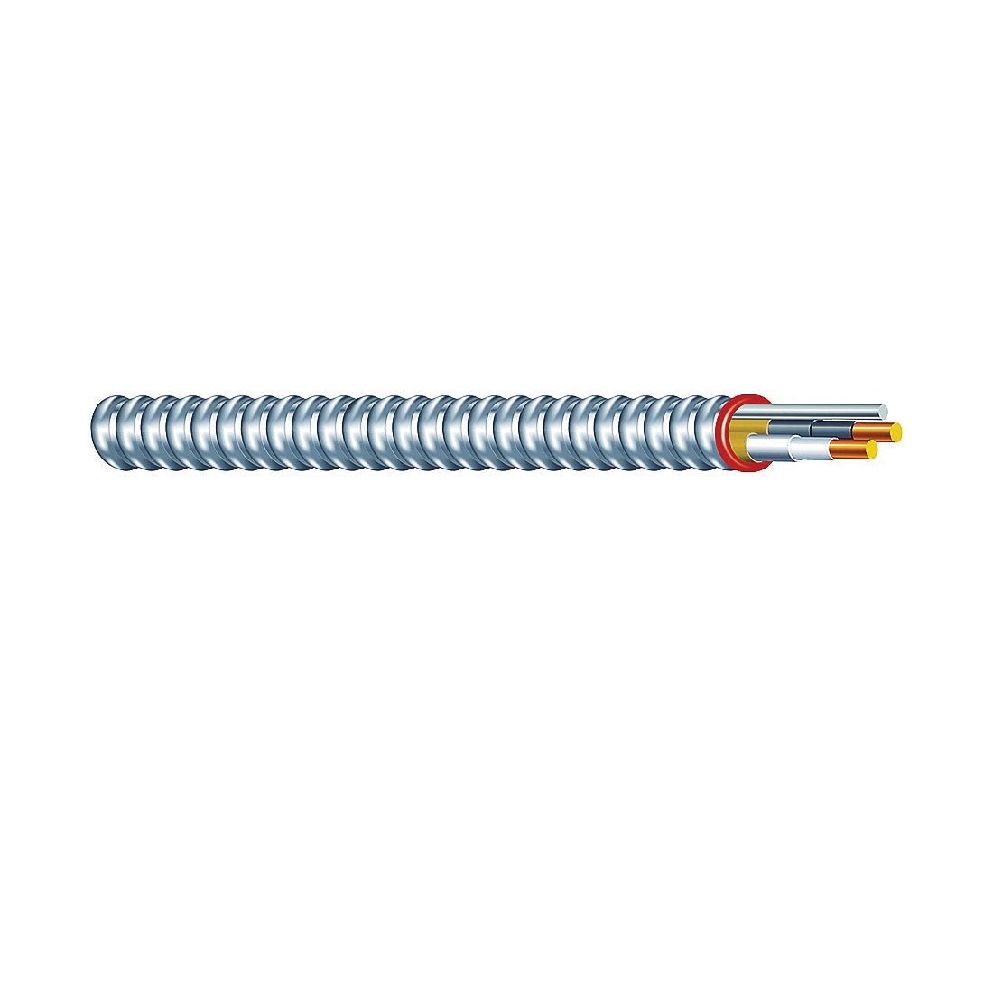 Southwire Duraclad 55274922 Armored Cable, 12 AWG Cable, 2 -Conductor, Copper Conductor, THHN/THWN Insulation