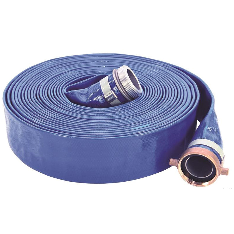 ABBOTT RUBBER 1148-1500-50 Water Discharge Hose, 50 ft L, Male Thread x Female, PVC, Blue