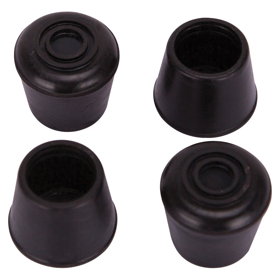 ProSource FE-50634-PS Furniture Leg Tip, Round, Rubber, Black, 1-1/8 in Dia, 1-5/8 in H