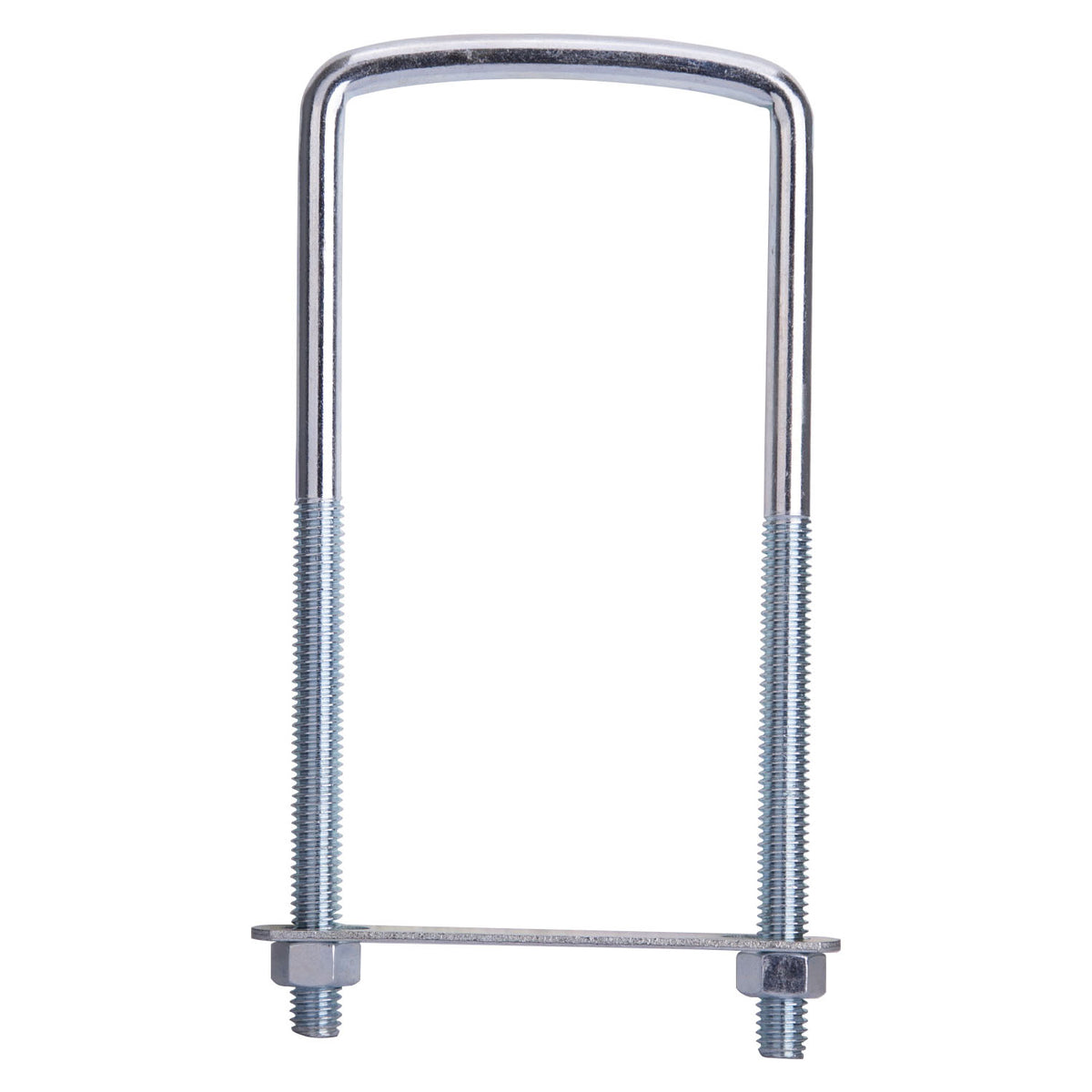 ProSource LR353 U-Bolt, 3/8 in Thread, 3-3/4 in L Thread, Steel, Zinc