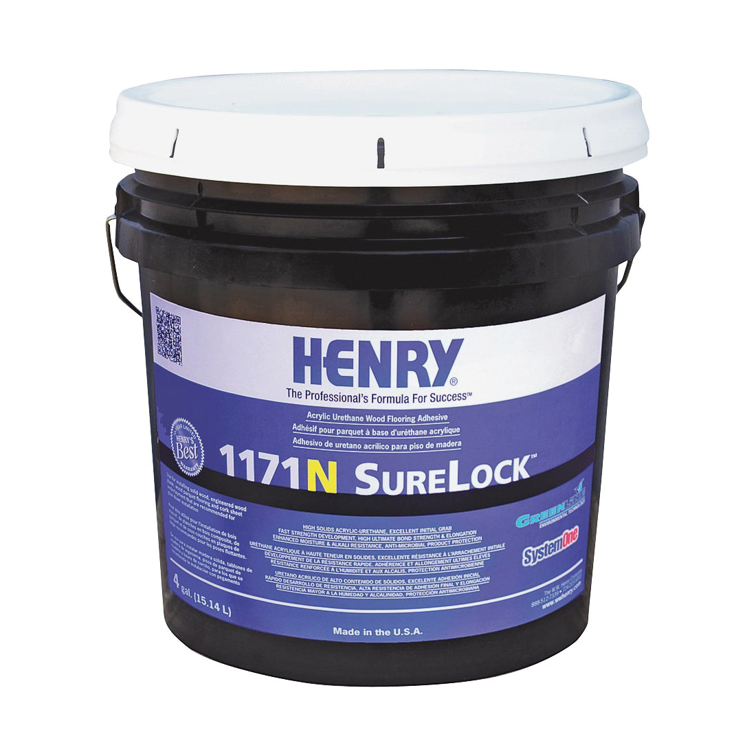 HENRY SureLock 12236 Flooring Adhesive, Paste, Mild Solvent, Yellowish Beige, 4 gal Pail