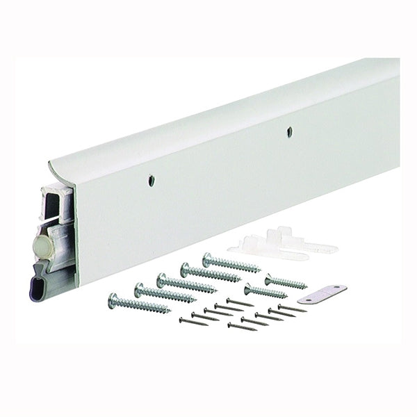 M-D 07039 Door Sweep, 36 in L, Aluminum Flange, Vinyl Insert