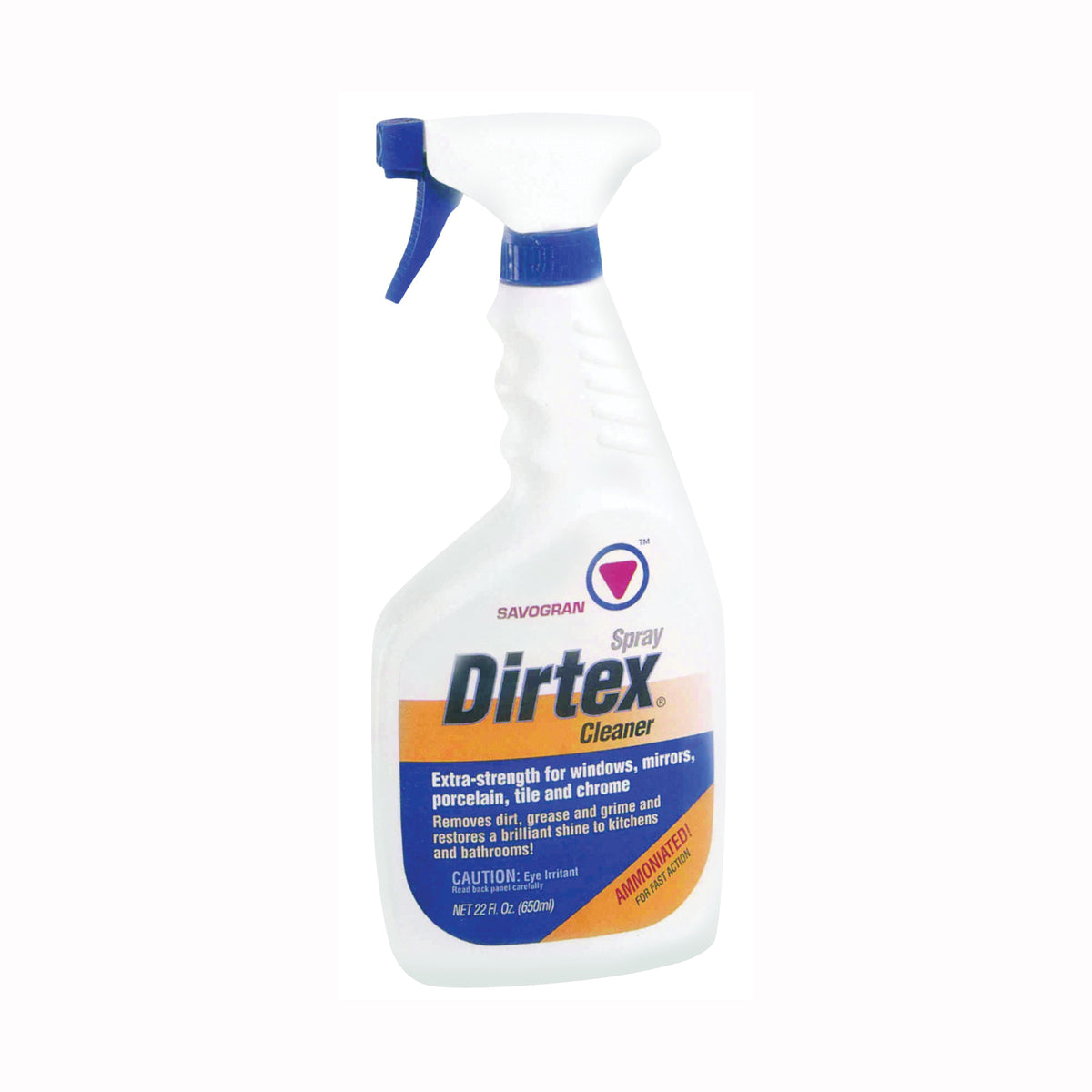 Dirtex 10763 Cleaner, 22 oz Bottle, Liquid, Ammonia, Clear