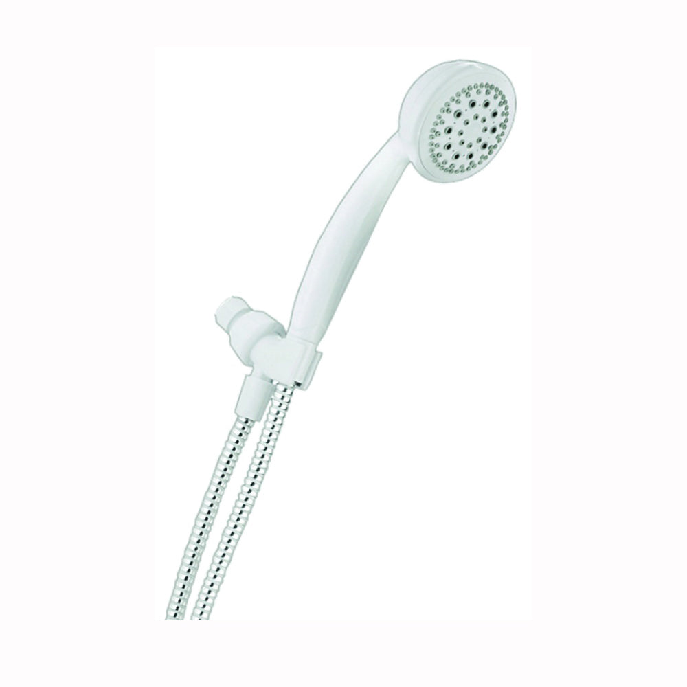Peerless 76516WH Hand Shower, 1/2 in Connection, 2 gpm, 5-Spray Function, 60 in L Hose
