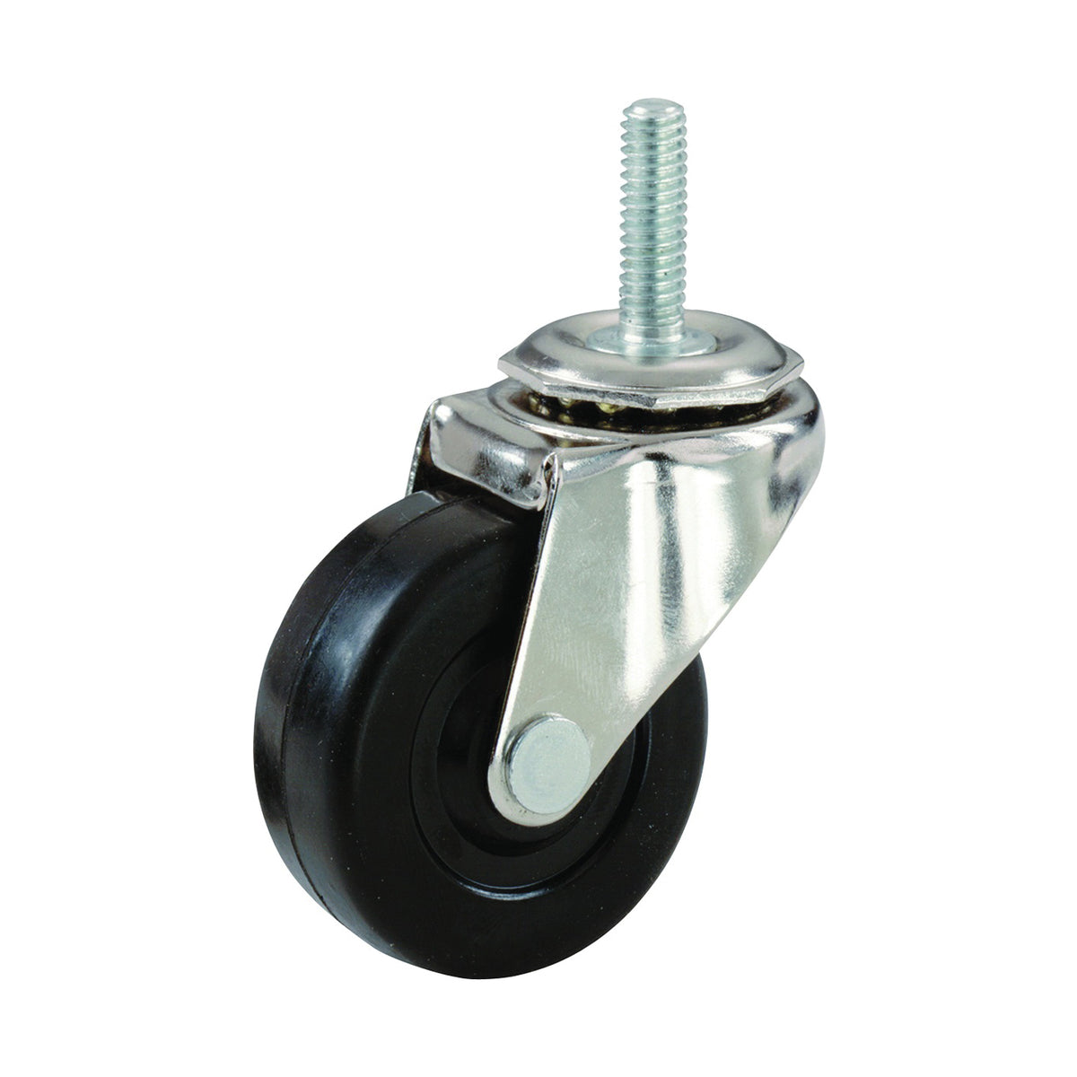 Shepherd Hardware 9195 Swivel Caster, 3 in Dia Wheel, Rubber Wheel, 90 lb