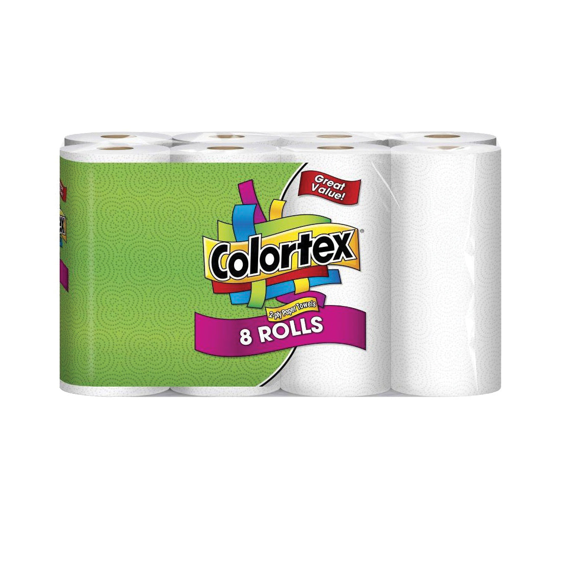 Colortex 018781 Paper Towel, 8 in L, 11 in W, 2-Ply