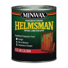 Load image into Gallery viewer, Minwax Helmsman 43200000 Spar Urethane Paint, High-Gloss, Clear, Liquid, 1 pt, Can
