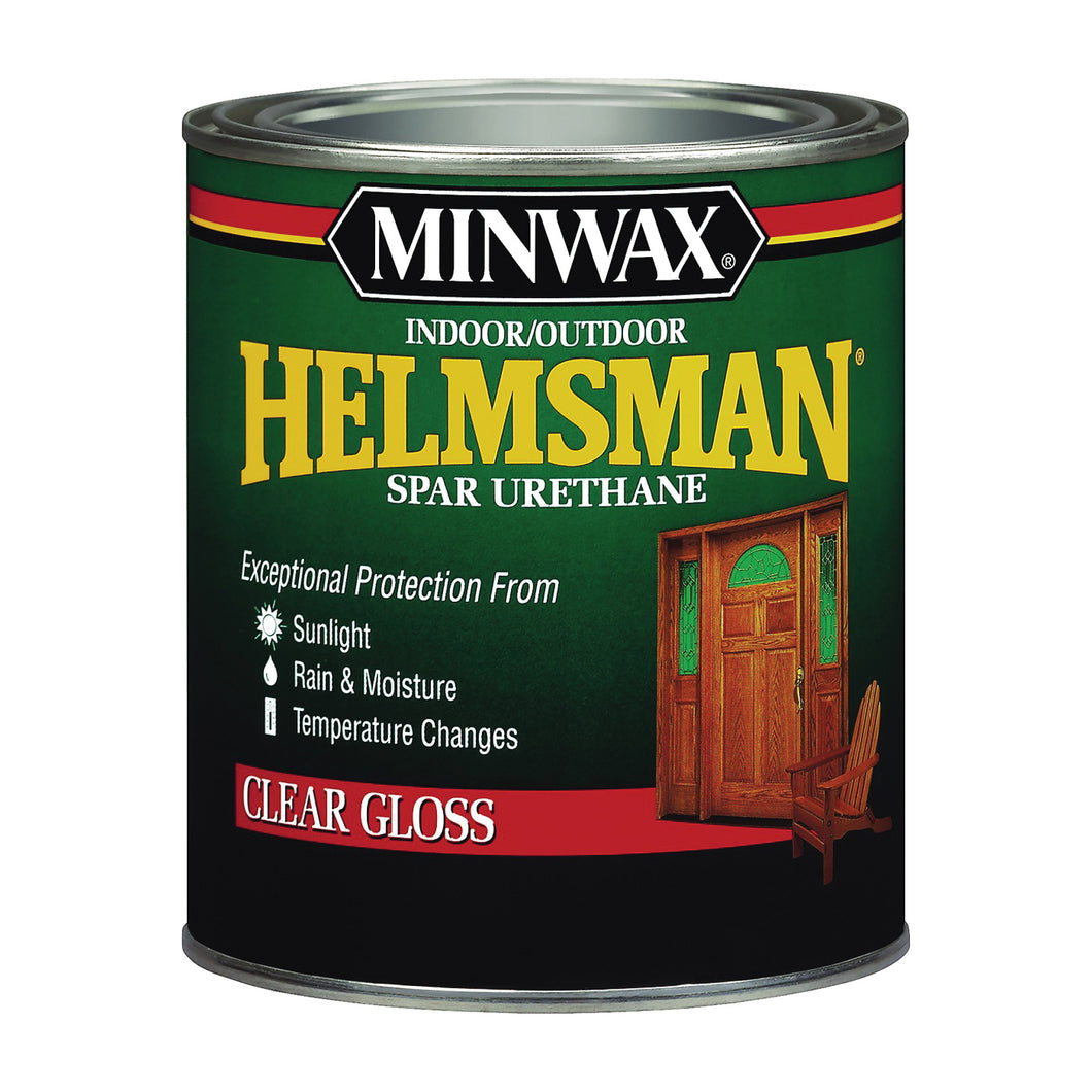 Minwax Helmsman 43200000 Spar Urethane Paint, High-Gloss, Clear, Liquid, 1 pt, Can