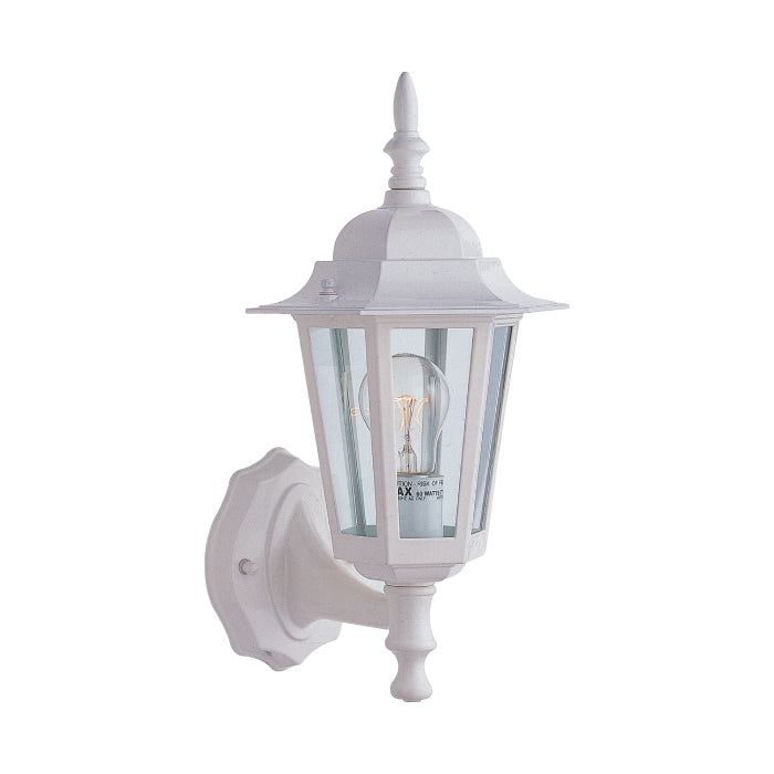 Boston Harbor AL8041-WH3L Outdoor Wall Lantern, 120 V, 60 W, A19 or CFL Lamp, Aluminum Fixture, White