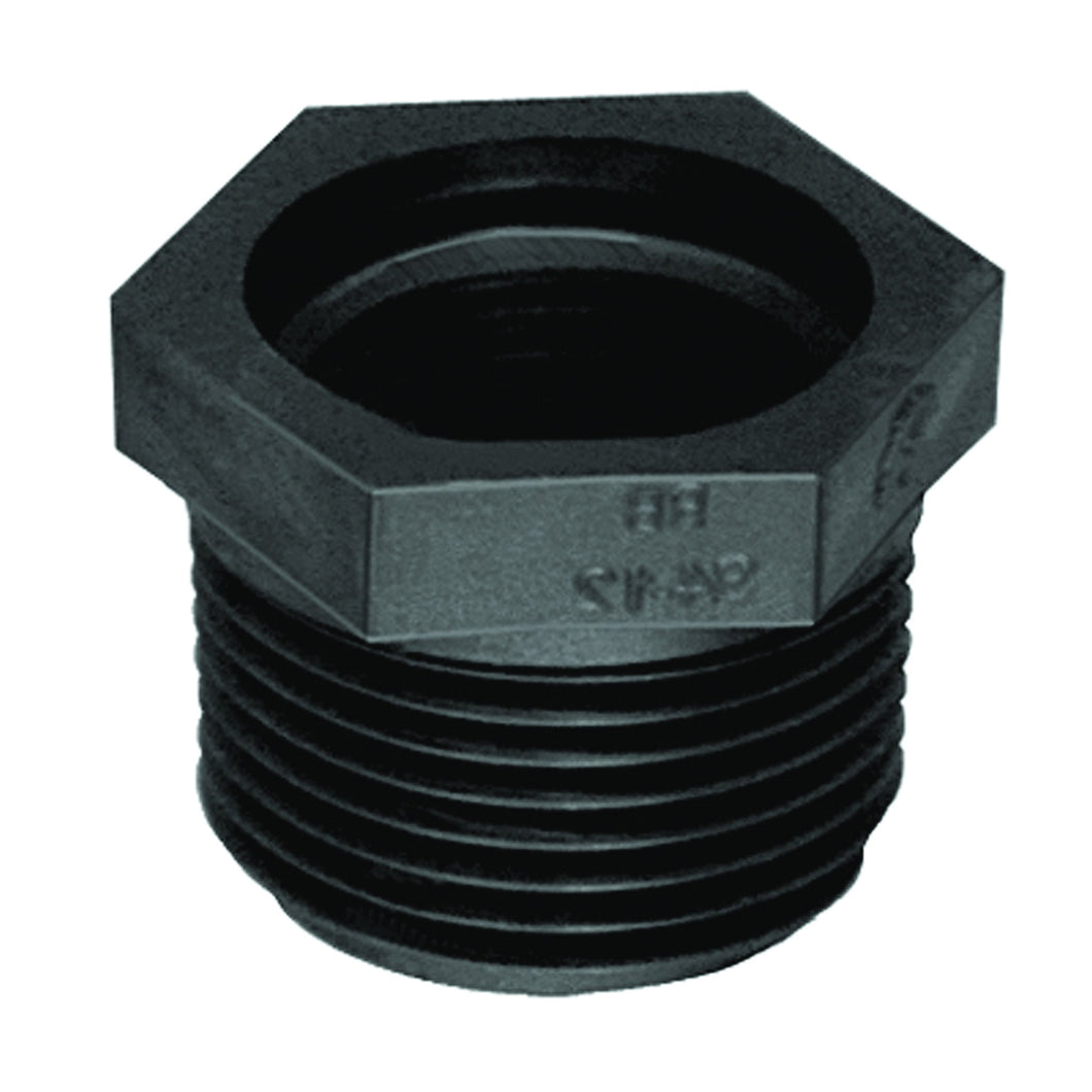 GREEN LEAF RB38-14P Reducing Pipe Bushing, 3/8 x 1/4 in, MPT x FPT, Black
