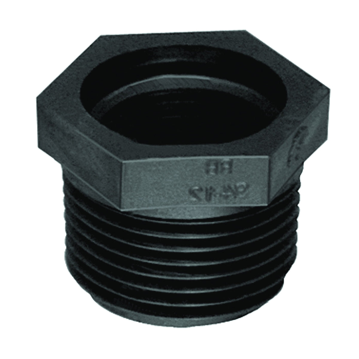 GREEN LEAF RB10-12P Reducing Pipe Bushing, 1 x 1/2 in, MPT x FPT, Black
