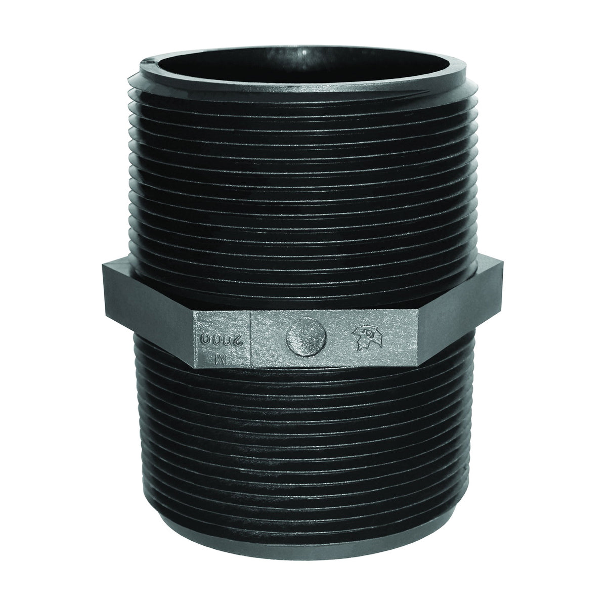 GREEN LEAF M 1000 P Pipe Nipple, 1 in, MNPT, Black