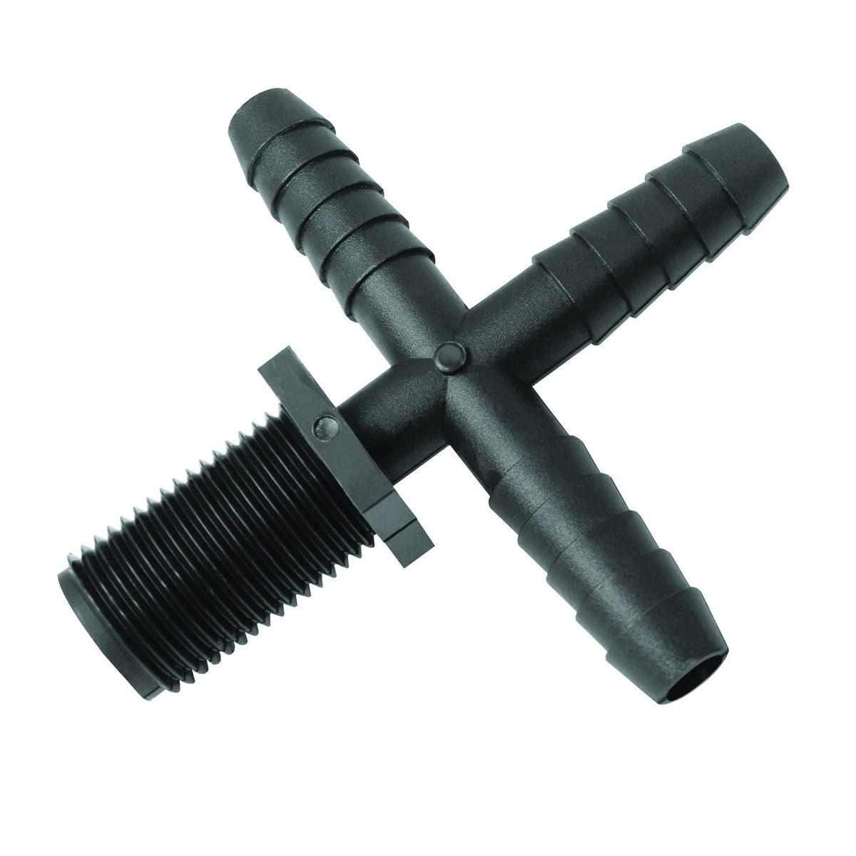 GREEN LEAF T 12 C P 1PK Hose to Pipe Cross, Nozzle, Polypropylene, For: Center of Boom Sections as a Main Feed Line