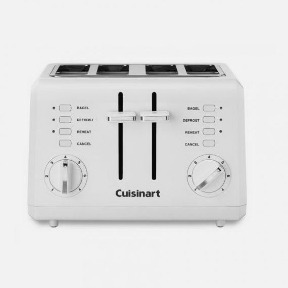 Cuisinart CPT-142 Electric Toaster, 850 W, 4 Slice/Hr, Manual Control, Plastic, White