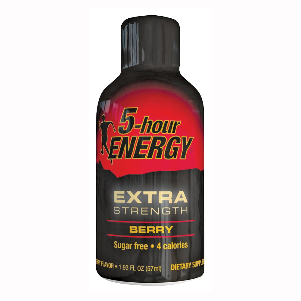 5-hour ENERGY 718128 Sugar-Free Energy Drink, Liquid, Berry Flavor, 2 oz Bottle